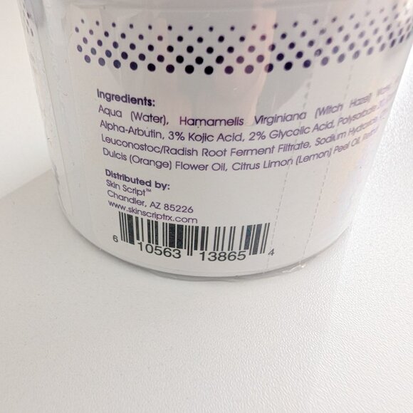 Skin Script Glycolic and Retinol Pads SEALED 50 Pads 2 oz/ 60 ml - Picture 5 of 6